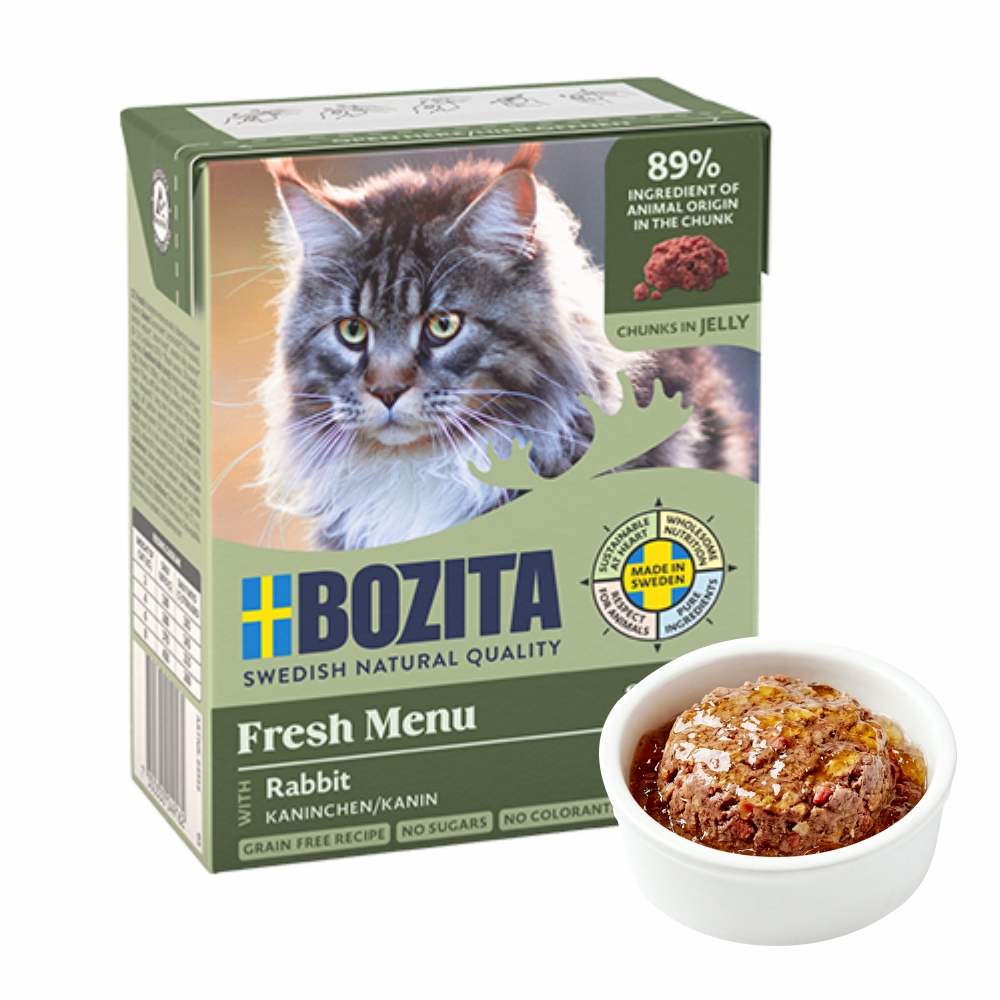 BOZITA Karma Mokra dla Kota Królik w Galarecie ZESTAW 9x370g